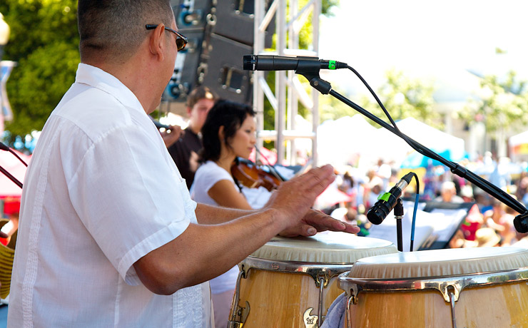 Band playing at Salsa Festival