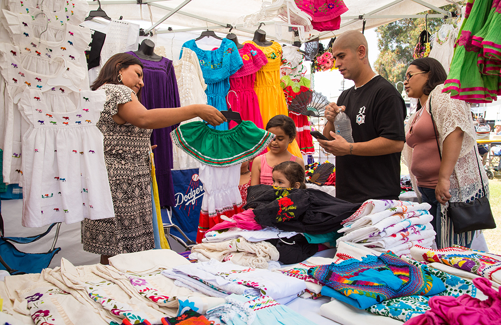 Clothing vendor at Festival